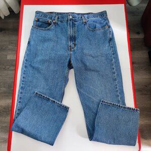 Levi's 516 jeans men's size W38 X L30 denim blue slim straight zip fly